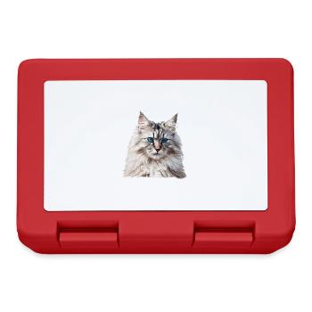 Siberian Cat Sibirische Katze - Brotdose - Rot - Vorne
