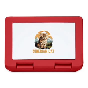 Siberian Cat Sibirische Katze - Lunchbox - red - Front