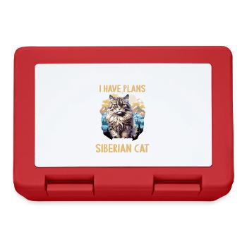 Siberian Cat Sibirische Katze - Brotdose - Rot - Vorne
