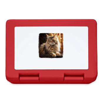 Siberian Cat Sibirische Katze - Brotdose - Rot - Vorne