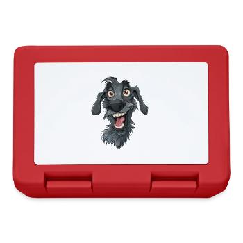Lévrier écossais Illustration de dessin animé - Boîte à goûter - rouge - Devant