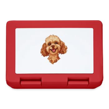 Toy Poodle | Toy Poodle | Cartoon Artwork - Lunchbox - red - Front