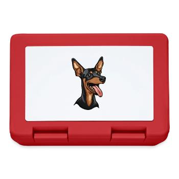 Miniature Pinscher | Miniature Pinscher | Cartoon - Lunchbox - red - Front