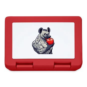 Hyène aime la pomme après le fitness - Boîte à goûter - rouge - Devant