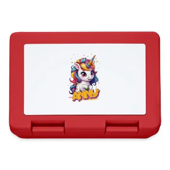 ANNY - Beautiful girl name with cute unicorn - Lunchbox - red - Front