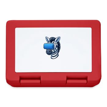 Cool Zebra VR Gamer - Boîte à goûter - rouge - Devant
