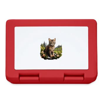 Tabby Kitten Tabby Cat - Lunchbox - red - Front