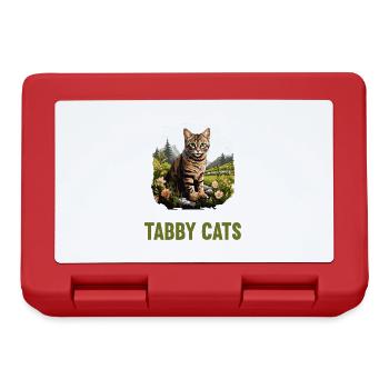 Tabby Kitten Tabby Cat - Lunchbox - red - Front
