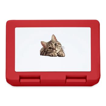 Chaton tigré chat tigré - Boîte à goûter - rouge - Devant