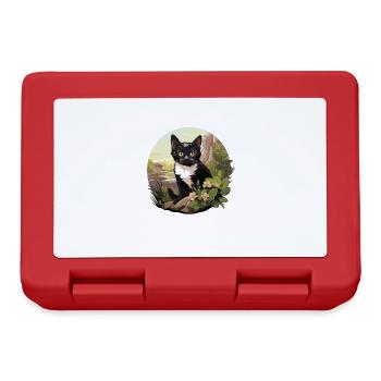 Tuxedo Chaton Tuxedo Cat - Boîte à goûter - rouge - Devant