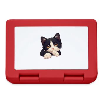 Tuxedo Chaton Tuxedo Cat - Boîte à goûter - rouge - Devant