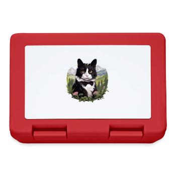 Tuxedo Chaton Tuxedo Cat - Boîte à goûter - rouge - Devant