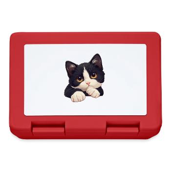 Tuxedo Chaton Tuxedo Cat - Boîte à goûter - rouge - Devant