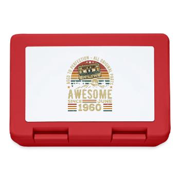 June 1960 Vintage Born In June 1960 Birthday - Lunchbox - red - Front