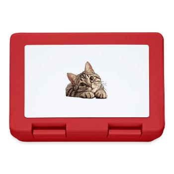 Tabby Kitten Tabby Cat - Lunchbox - red - Front