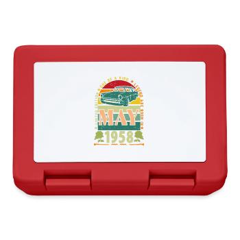 Geburtstagsgeschenk Mai 1958, Mai 1958, Mai 1958. - Brotdose - Rot - Vorne