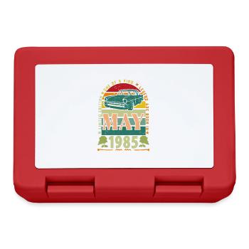 Mai 1985, Mai 1985, Mai 1985 Geburtstagsgeschenk. - Brotdose - Rot - Vorne