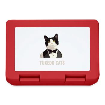 Tuxedo Chaton Tuxedo Cat - Boîte à goûter - rouge - Devant