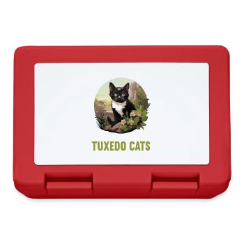 Tuxedo Chaton Tuxedo Cat - Boîte à goûter - rouge - Devant