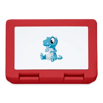 Drino Dinosaurier Drachen Kind Kinder - Brotdose - Rot - Vorne