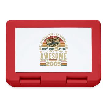 June 2005 Vintage Born In June 2005 Birthday - Lunchbox - red - Front