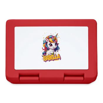 ISABELLA - Beautiful Girl Name with Cute Unicorn - Lunchbox - red - Front