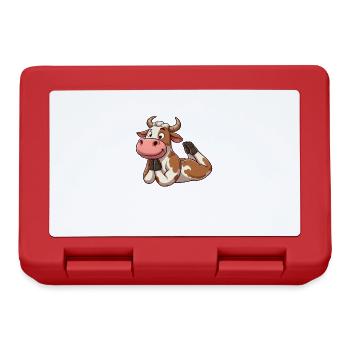 Cute Cow In Love YogaGymnastics - Lunchbox - red - Front