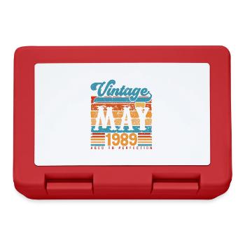 May 1989, May 1989 Vintage Anniversary Gift. - Lunchbox - red - Front