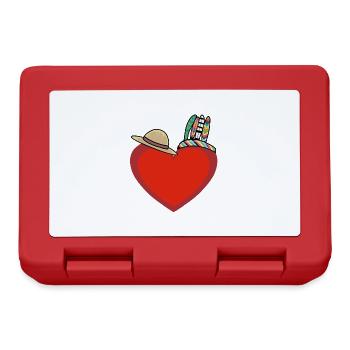 Heart Hearts Wild West USA - Lunchbox - red - Front