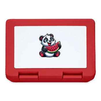 Panda mit Wassermelone Fruchtig Lustig - Brotdose - Rot - Vorne