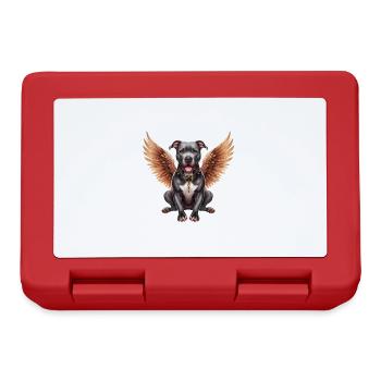 Pitbull Angel with Wings Dog in Heaven - Lunchbox - red - Front