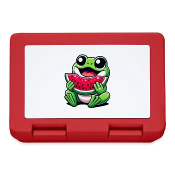 Frosch Wassermelone Fruchtig Lustig - Brotdose - Rot - Vorne