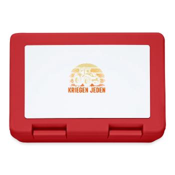Village Kid Tractor Village Kids Farmer Saying Funny - Lunchbox - red - Front