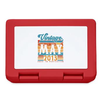 Mai 2013, Mai 2013 Vintage Geburtstagsgeschenk. - Brotdose - Rot - Vorne