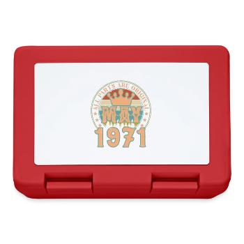 May 1971. May 1971 Birthday Gift. May 1971 - Lunchbox - red - Front