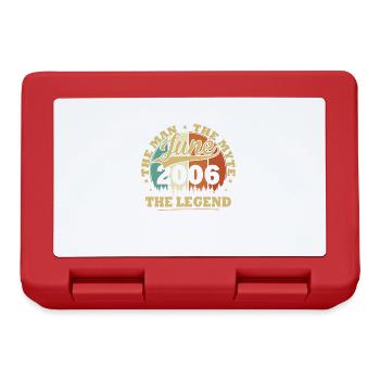 Vintage June 2006 18 Year Anniversary Gift - Lunchbox - red - Front