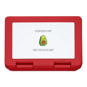 An Avocado a Day Keeps The Doctor Away Vegan - Lunchbox - red - Front