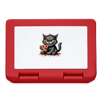 Nasty Cat Pizza Horror Sour Mad - Lunchbox - red - Front