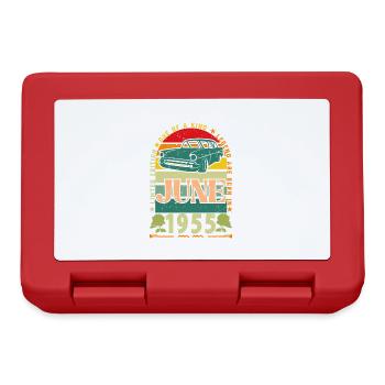 Juni 1955 Geburtstagsgeschenk. Juni 1955 - Brotdose - Rot - Vorne