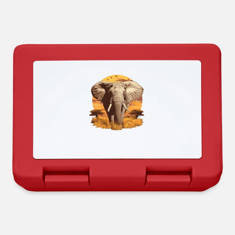 Éléphant Éléphant - Boîte à goûter - rouge