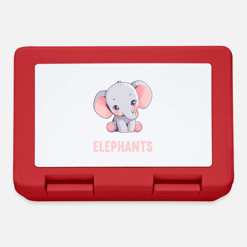 Éléphant Éléphant - Boîte à goûter - rouge