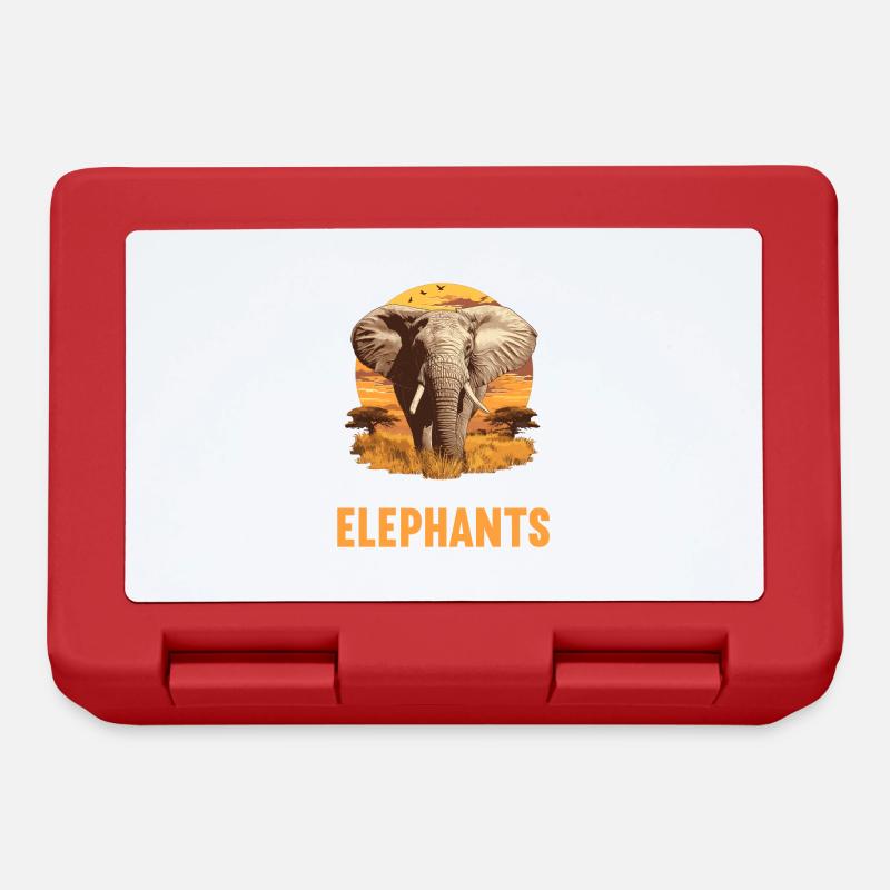 Éléphant Éléphant - Boîte à goûter - rouge
