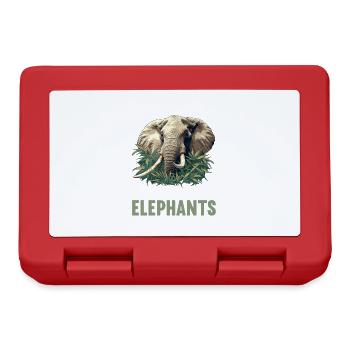 Elefanten Elefant - Brotdose - Rot - Vorne