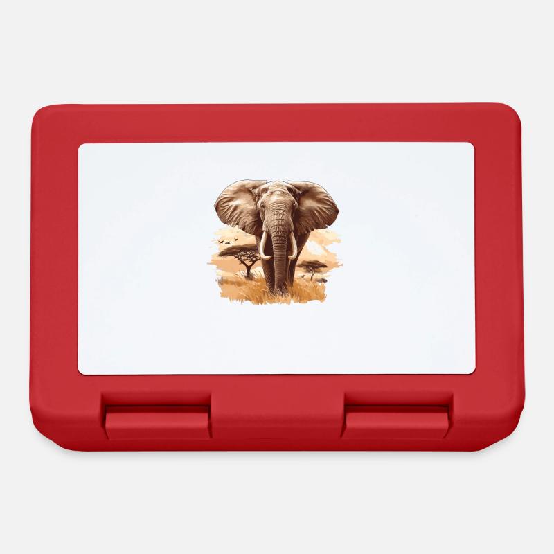 Éléphant Éléphant - Boîte à goûter - rouge