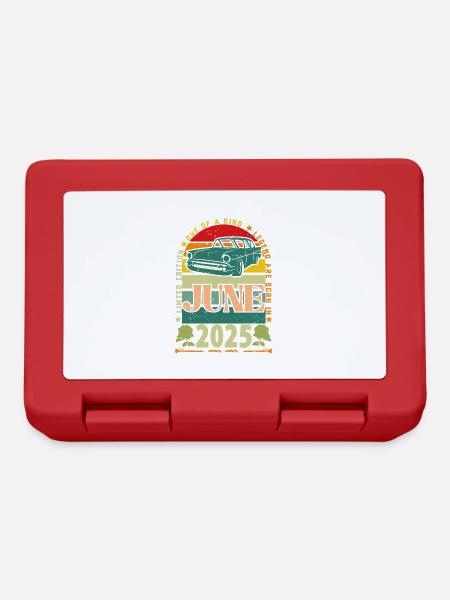 cadeau anniversaire juin 2025. Juin 2025 June 2025 - Boîte à goûter - rouge