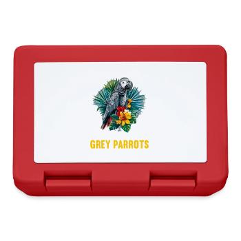 Perroquets gris d’Afrique - Boîte à goûter - rouge - Devant