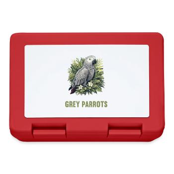 Perroquets gris d’Afrique - Boîte à goûter - rouge - Devant