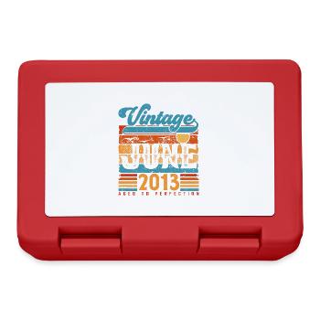 Juni 2013, Vintage Jubiläumsgeschenk Juni 2013. - Brotdose - Rot - Vorne