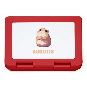 Agouti Agutis Aguti - Brotdose - Rot - Vorne