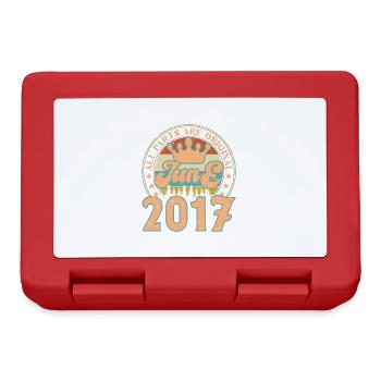 June 2017. Birthday gift June 2017. June - Lunchbox - red - Front
